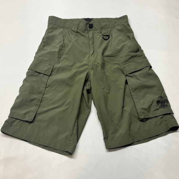 Boy Scouts Of America Shorts Mens XS Green Cargo Centennial Uniform Nylon 10" - Picture 1 of 8